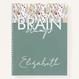 Creative Brain Dump Mindset Organizer Floral sage  ノートブック