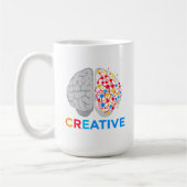 Creative Brain Left Right Hemisphere コーヒーマグカップ (左)