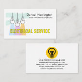 Creative Bright Down Lights Electrical Service 名刺 (正面/裏面)