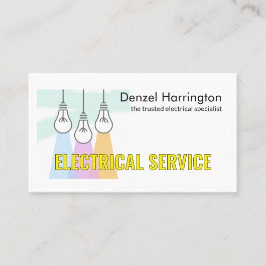 Creative Bright Down Lights Electrical Service 名刺 (正面)