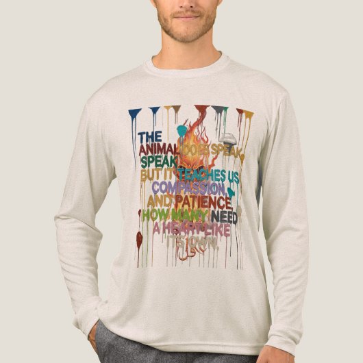 Creative Brushstroke T-Shirt – Inspirational Quote トライブレンドＴシャツ (正面)