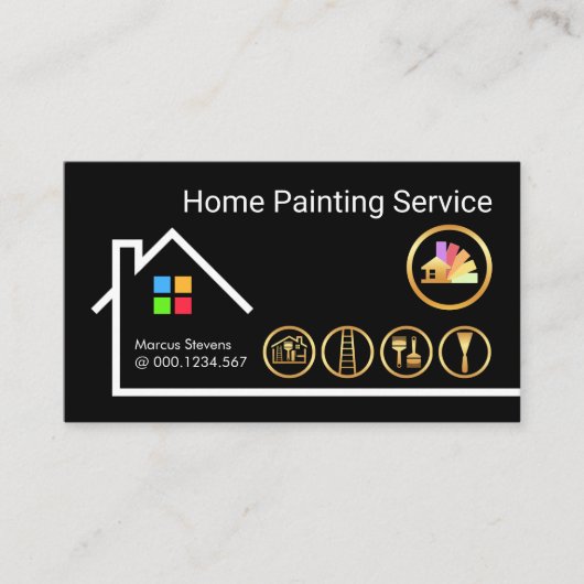 Creative Building Frame Painter Handyman 名刺 (正面)