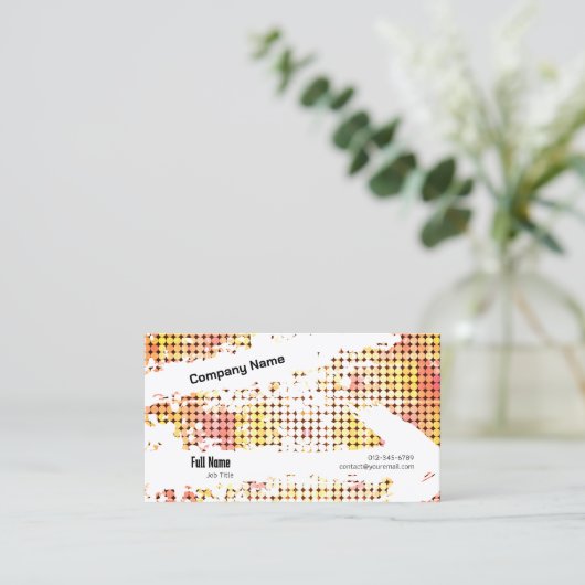 Creative Business Card with QR - Retro Vibes (A) 名刺 (スタンド正面)