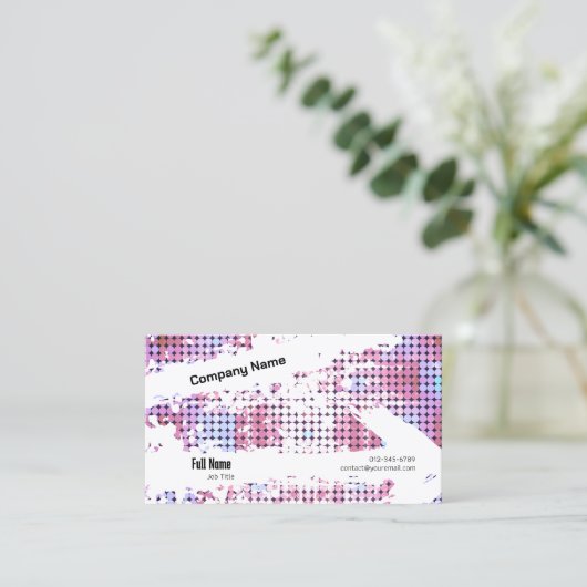 Creative Business Card with QR - Retro Vibes (C) 名刺 (スタンド正面)