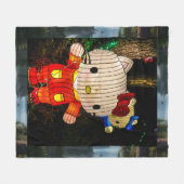 Creative Cartoon Character Light Installations  フリースブランケット (正面(横))