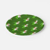 Creative Christmas Holiday Frog ペーパープレート (アングル)
