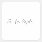 Creative Classical White Minimalist Professional スクエアシール (正面)