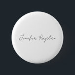 Creative Classical White Minimalist Professional 缶バッジ<br><div class="desc">Represent yourself with this modern,  elegant design. This template can be customized to meet all professional occupations.</div>