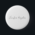Creative Classical White Minimalist Professional 缶バッジ<br><div class="desc">Represent yourself with this modern,  elegant design. This template can be customized to meet all professional occupations.</div>
