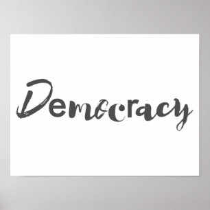 Creative, cool, modern, playful design Democracy ポスター
