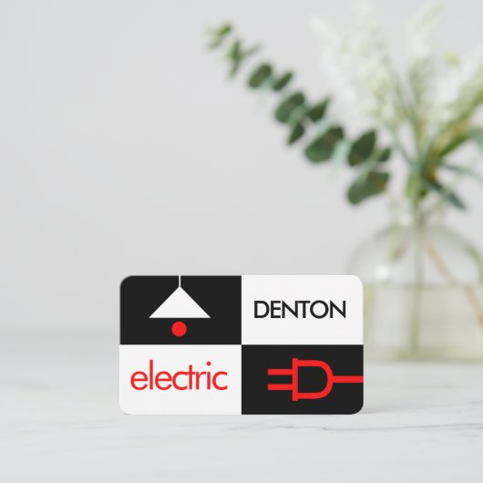 Creative Darkness Light Electric Squares 名刺 (スタンド正面)