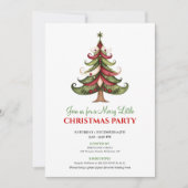 Creative designer Christmas tree Christmas invite 招待状 (正面)