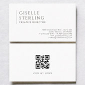 Creative Director Modern Professional QR Code 名刺