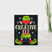 Creative Elf Matching Family Group Christmas Party カード (正面)