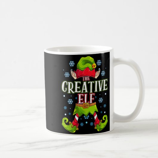Creative Elf Matching Family Group Christmas Party コーヒーマグカップ (右)