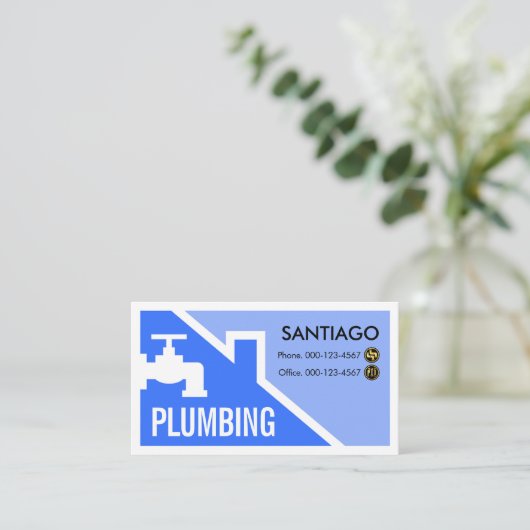 Creative Faucet Rooftop Building Frame 名刺 (スタンド正面)