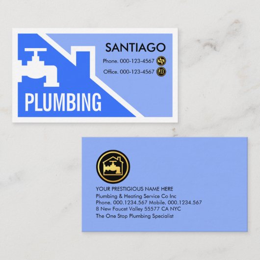 Creative Faucet Rooftop Building Frame 名刺 (正面/裏面)