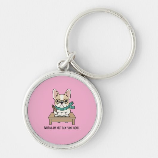 Creative Genius French Bulldog Pink Accessory キーホルダー (正面)