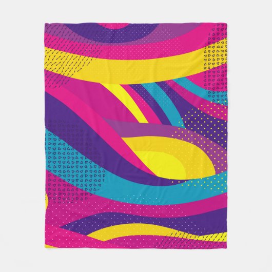 Creative geometric colorful bright background with フリースブランケット (正面)