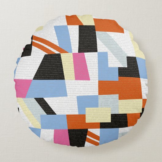 Creative geometric shapes, length pattern design ラウンドクッション (正面)