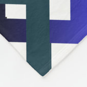 Creative geometry blue tones フリースブランケット (角)