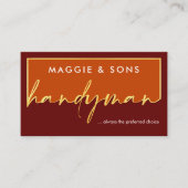 Creative Gold Handyman Signage Frame 名刺 (正面)