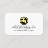 Creative Gold Plumbing Pipes Leaking Faucet 名刺 (裏面)