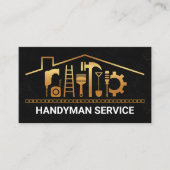 Creative Gold Rooftop Handyman Tools 名刺 (正面)