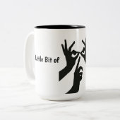Creative Hand Shadow Eyes Minimalist Mug ツートーンマグカップ (正面左)
