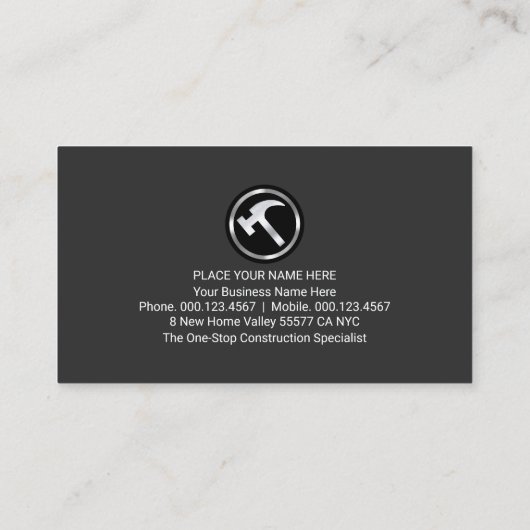 Creative Handyman Signage Frame 名刺 (裏面)