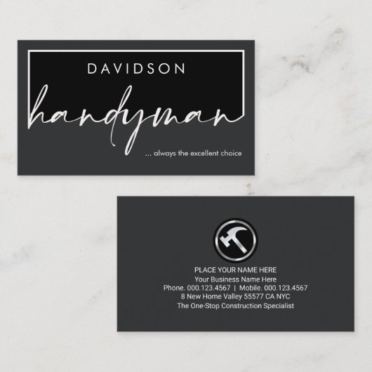 Creative Handyman Signage Frame 名刺 (正面/裏面)