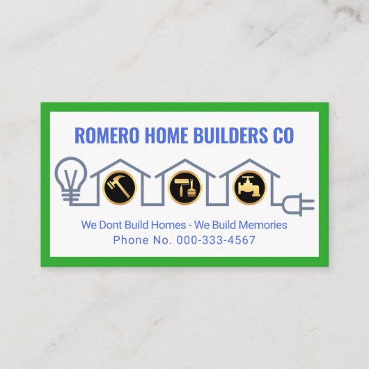 Creative Home Handyman Tools Circuit Wiring 名刺 (正面)