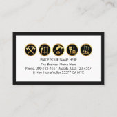 Creative Home Handyman Tools Circuit Wiring 名刺 (裏面)