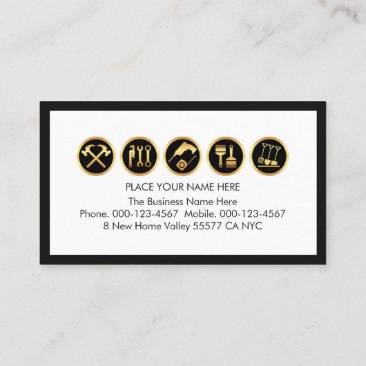 Creative Home Handyman Tools Circuit Wiring 名刺 (裏面)