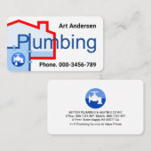 Creative Home Plumbing Pipes Leaking Faucet 名刺 (正面/裏面)