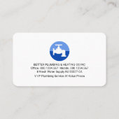 Creative Home Plumbing Pipes Leaking Faucet 名刺 (裏面)