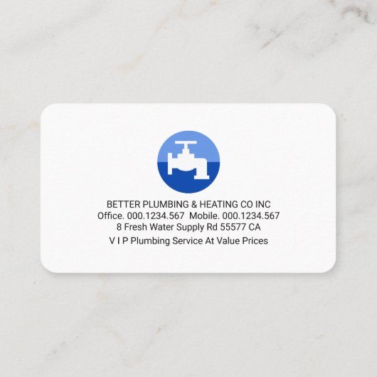 Creative Home Plumbing Pipes Leaking Faucet 名刺 (裏面)