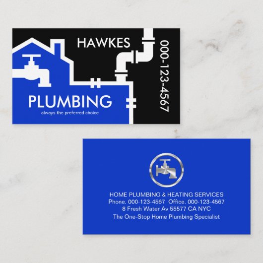 Creative Home Plumbing Pipes System 名刺 (正面/裏面)