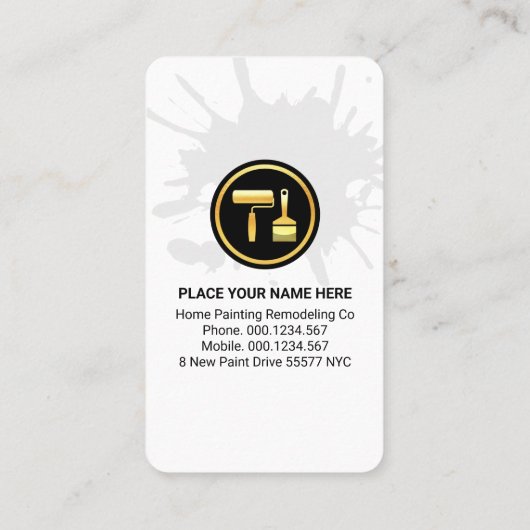 Creative Home Roller Brush Painting 名刺 (裏面)