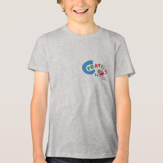 Creative in Progress Colorful Artistic Quote  トライブレンドＴシャツ (正面)