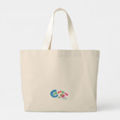 Creative in Progress Colorful Artistic Quote  ラージトートバッグ (裏面)