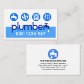 Creative Leaking Plumber Faucet Plumbing 名刺 (正面/裏面)