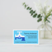 Creative Leaking Plumber Faucet White Border  名刺 (スタンド正面)