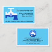 Creative Leaking Plumber Faucet White Border 名刺 (正面/裏面)