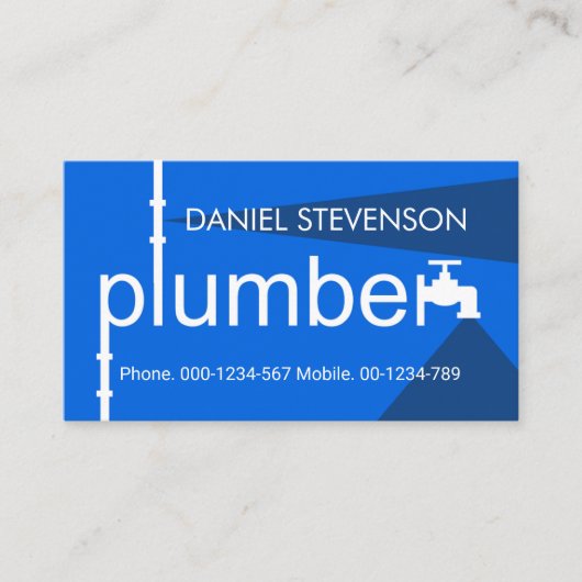 Creative Leaking Plumber Pipe Plumbing Works 名刺 (正面)