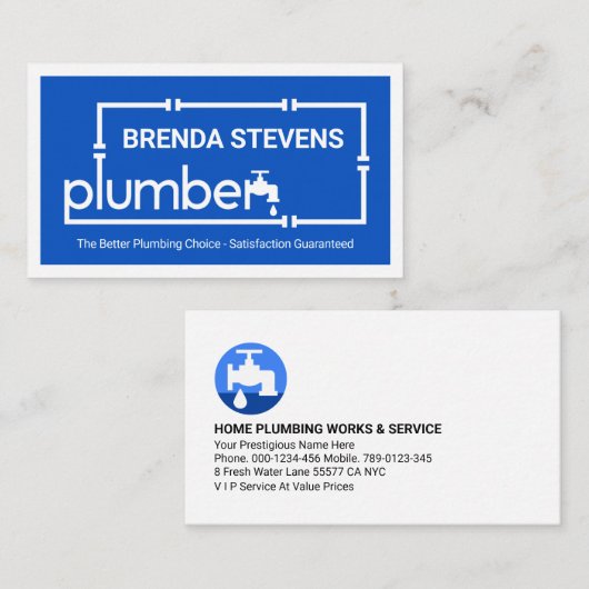 Creative Leaking Plumber Pipe System  名刺 (正面/裏面)