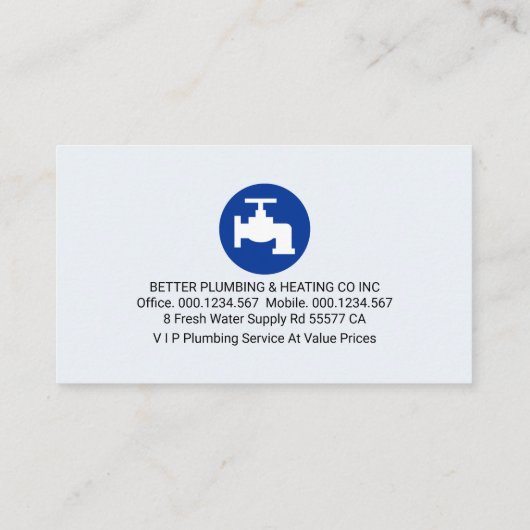 Creative Leaking Plumbing Pipe Signage 名刺 (裏面)