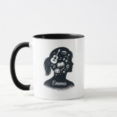 Creative Mind Silhouette | Personalized Artistic マグカップ (左)