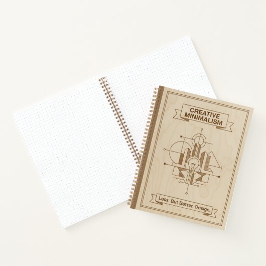 Creative Minimalism Less But Better Wood Journal ノートブック (内部)