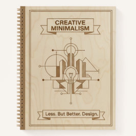 Creative Minimalism Less But Better Wood Journal ノートブック